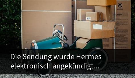 was bedeutet die sendung wurde hermes elektronisch angekündigt|Hermes sendung status.